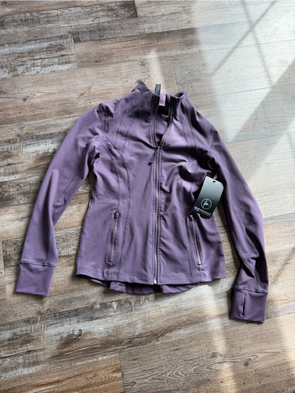 90 Degree By Reflex Mulberry Full-Zip Athletic Jacket Sz small